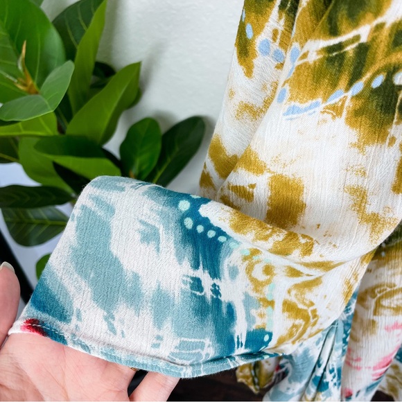 -`♡´- Free! Style Rack Tie Dye Multicolor Aztec Kimono Size S - Picture 9 of 10